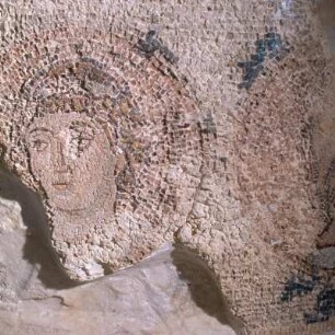 Nikopolis (Epirus), Archäologisches Museum. Mosaik von einem Ambo der Alkyson-Basilika