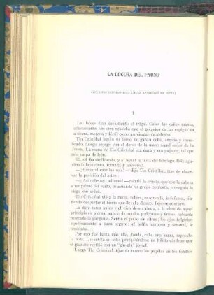 La locura del fauno : (Del libro que con este título aparecerá en breve)