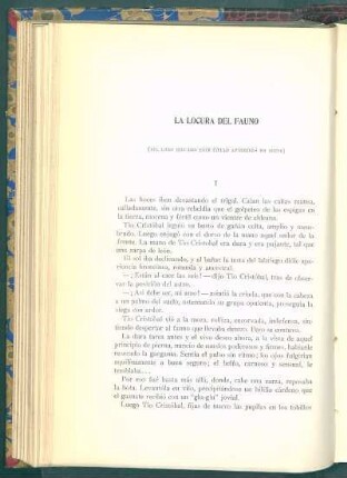 La locura del fauno : (Del libro que con este título aparecerá en breve)