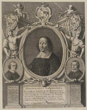 Bildnisse des Maximilian Gandolfvs de Küenbvrg, des Michael de Küenbvrg und des Georgivs de Küenburg
