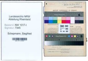 Entnazifizierung Siegfried Schepmann , geb. 12.05.1902 ()
