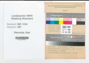 Entnazifizierung Karl Wernicke , geb. 12.05.1886 (Oberfeldintendant)