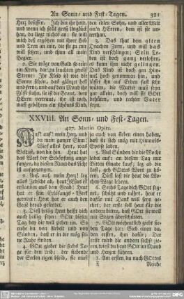 XXVIII. An Sonn- und Fest-Tagen