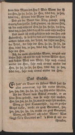 Das Sechste.
