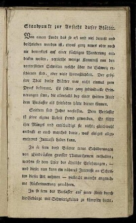 Standpunkt zur Ansicht dieser Blätter.