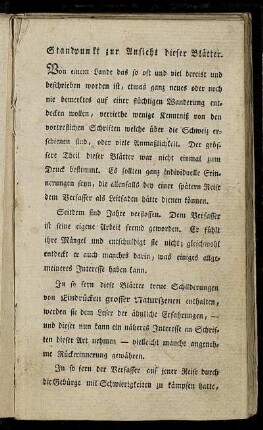 Standpunkt zur Ansicht dieser Blätter.