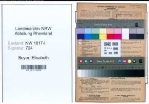Entnazifizierung Elisabeth Beyer , geb. 11.11.1897 ()