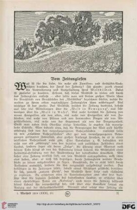 31: Vom Zeitunglesen
