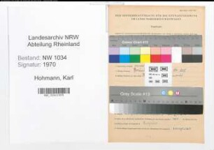 Entnazifizierung Karl Hohmann , geb. 24.03.1918 (Feldwebel)