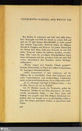 Vierzehntes Kapitel: Der Weisse Tod