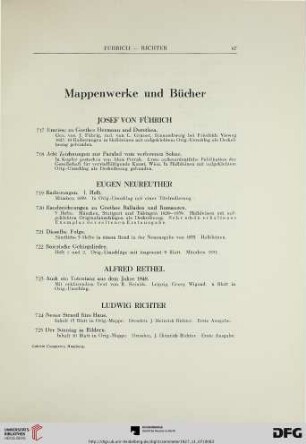 Mappenwerke und Bücher (Nr. 717-733)