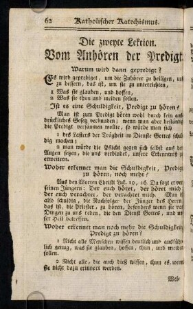 62-63, Die zweyte Lektion