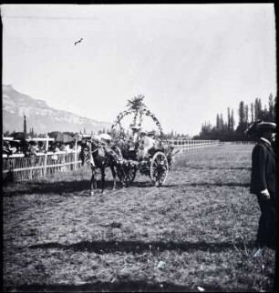 Aix-les-Bains. Pferderennbahn von Marlioz. Fête des Fleurs