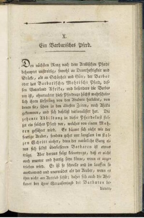 X. Ein Barbarisches Pferd.