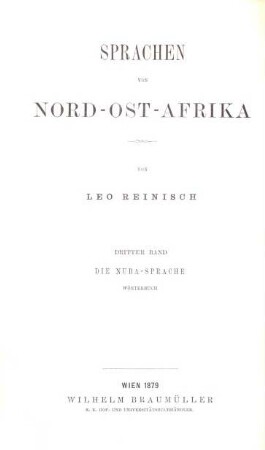 Sprachen von Nord-Ost-Afrika. 3, Die Nuba-Sprache. Theil 2, Nubisch-deutsches und deutsch-nubisches Wörterbuch