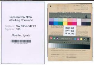 Entnazifizierung Ignatz Muenter , geb. 28.01.1896 (Baufuehrer)