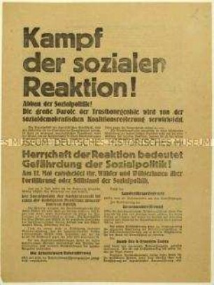 Aufruf der KPD zur sächsischen Landtagswahl 1929