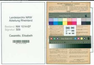 Entnazifizierung Elisabeth Casaretto , geb. 08.07.1909 (Berufsberaterin)