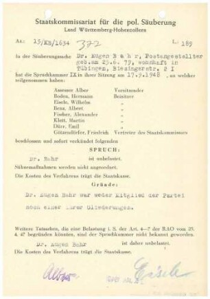 Bahr, Eugen, Dr.