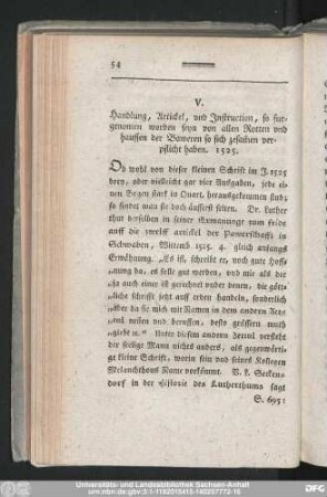 V. Handlung, Artickel, vnd Instruction, so furgenomen worden seyn von allen Rotten vnd hauffen der Baweren so sich zusam[m]en verpflicht haben. 1525.