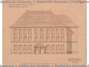 Beichel, Friedrich. Schulhaus Rintheim. Schulhauserweiterung