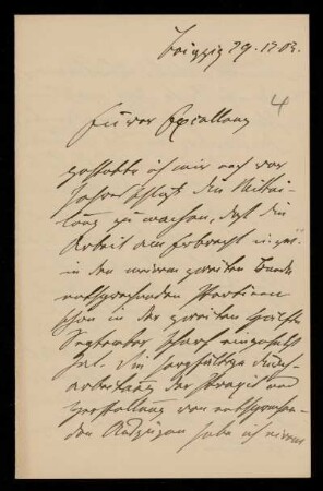 4: Brief von Emil Strohal an Gottlieb Planck, Leipzig, 29.12.1903