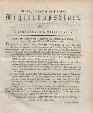 1.-27. Oktober 1919=Nr. 15-20