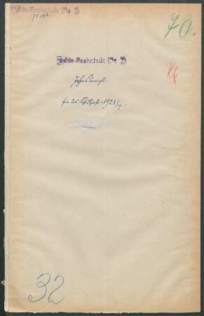 1923/24: Jahresbericht ... - 1923/24