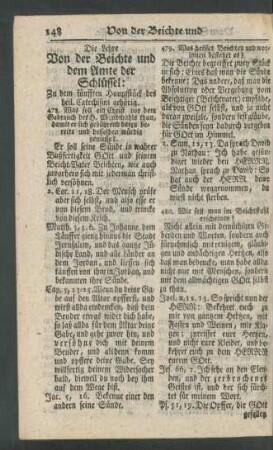 Die Lehre Von der Beichte und dem Amte der Schlüssel: Zu dem fünfften Hauptstück des Heil. Catechismi gehörig