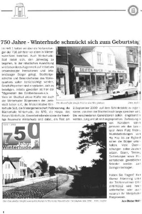 750 Jahre - Winterhude schmückt sich zum Geburtstag
