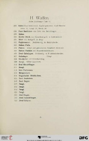 Waffen (Nr. 297-323)