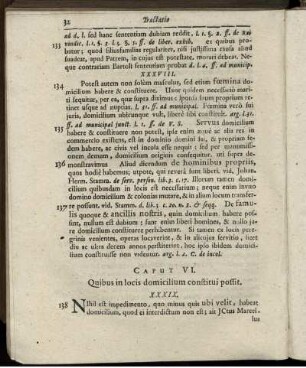 Caput VI. Quibus in locis domicilium constitui possit