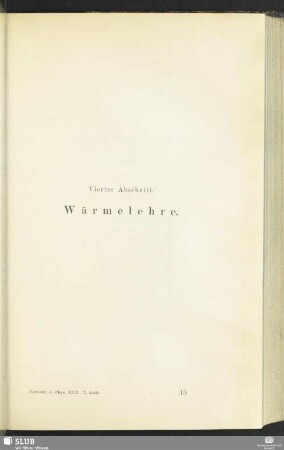 Vierter Abschnitt. Wärmelehre