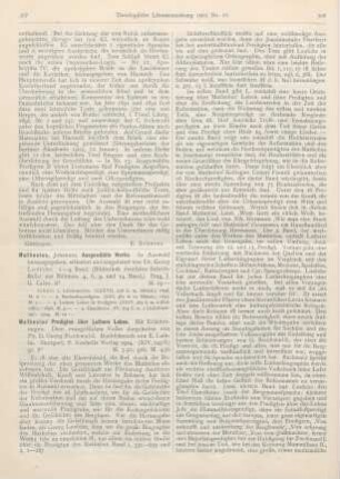 307-309 [Rezension] Mathesius, Johannes, Predigten über Luthers Leben