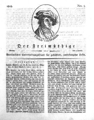 Nro. 3, Montag, den 4. Januar 1808