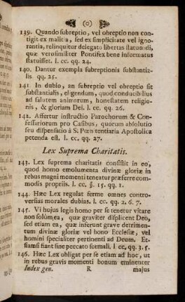R1r-S2v, Lex Suprema Charitatis.- Negotiatio.