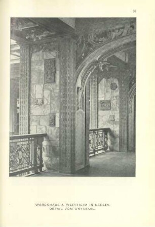 Warenhaus A. Wertheim in Berlin. Detail vom Onyxsaal