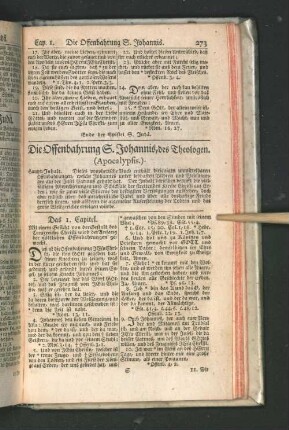 [III. Ein Prophetisches Buch.] Die Offenbahrung S. Johannis (Apocalypsis).