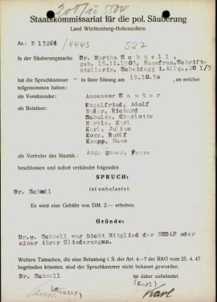 Schnell, Martha, Dr., geb. Paulus