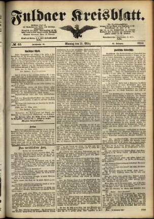 Ausgabe vom Montag, den 21. März 1910.