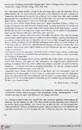 36: [Rezension von: Caelestis Eichenseer, De itinere Palaestinensi sive Israheliano]