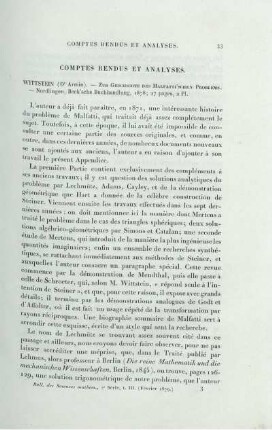 Comtes Rendus et Analyses.