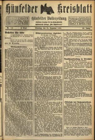 Zweite Ausgabe vom Dienstag, den 23. Dezember 1930.