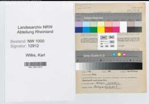 Entnazifizierung Karl Wilke, geb. 04.11.1903 (Tel.Aufseher)