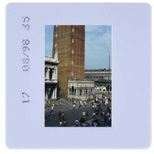 Venedig, Dogenpalast,Venedig, Markusturm,Venedig, Markusplatz / Piazza S. Marco,Venedig, Prokuratien,Venedig, Biblioteca Nazionale Marciana : Blick über den Markusplatz