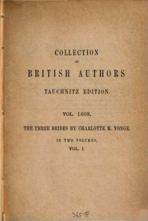 The three brides : in 2 vol., 1