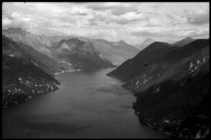 San Salvatore: Blick in den Ostteil des Luganer See
