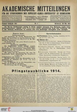 Nr. 5 (20. Mai 1914)