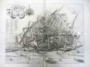 Befestigungssansicht der Stadt Nijmegen 1649, aus: Blaeu, Tooneel der Steden van der Vereenighde Nederlanden.