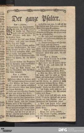 Der ganze Psalter.